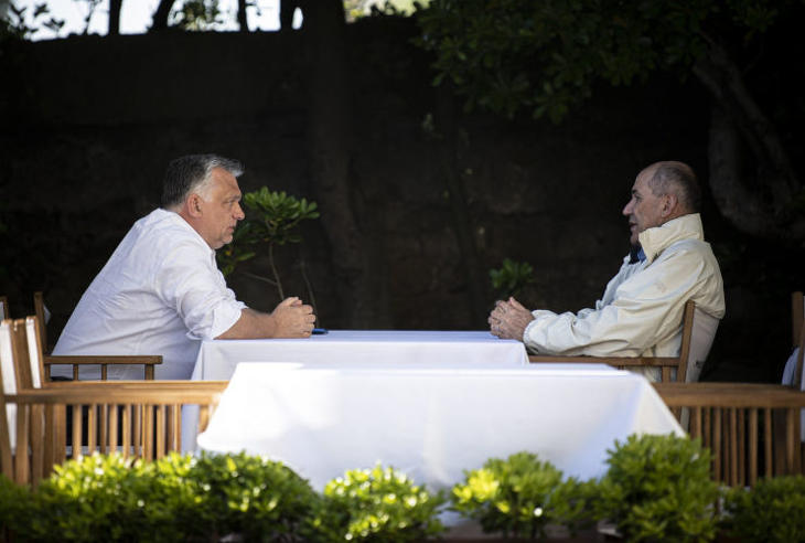 Orbán Viktor és Janez Jansa jó kapcsolata jó ideje köztudott (Fotó: MTI/Miniszterelnöki Sajtóiroda/Benko Vivien Cher)
