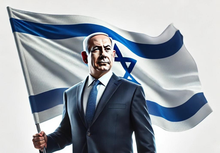 Benjamin Hetanjahu izraeli miniszterelnök zászlót bontott