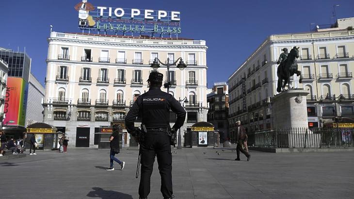 A madridi Puerta del Sol tér 2020. március 14-én. / Fotó: MTI/AP