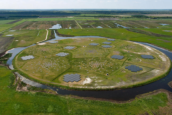 A LOFAR-rendszer egyik, a hollandia Exloo mellett található eleme (Fotó: LOFAR / ASTRON)