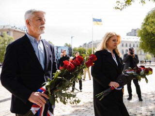 Petr Pavel cseh és Zuzana Caputová szlovák államfő Kijevben 2023. április 28-án. Fotó: Facebook/Zuzana Caputová