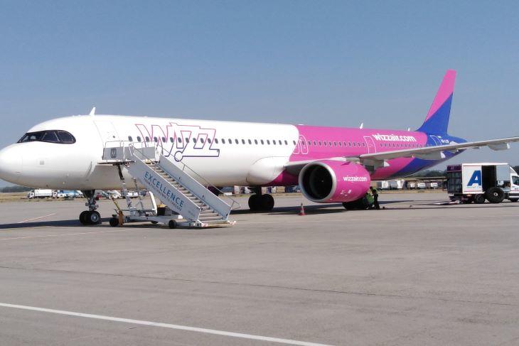 Wizz Air-gép Ferihegyen. Nagyon magas a kihasználtságuk. Fotó: mfor/Mester Nándor