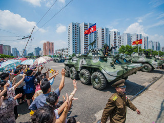 Észak-koreai egységek a győzelem napján