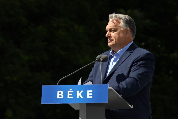 Orbán Viktor miniszterelnök beszédet mond a Civil Összefogás Fórum - Civil Összefogás Közhasznú Alapítvány (CÖF-CÖKA) Békemenetén a margitszigeti nagyréten 2024. június 1-jén