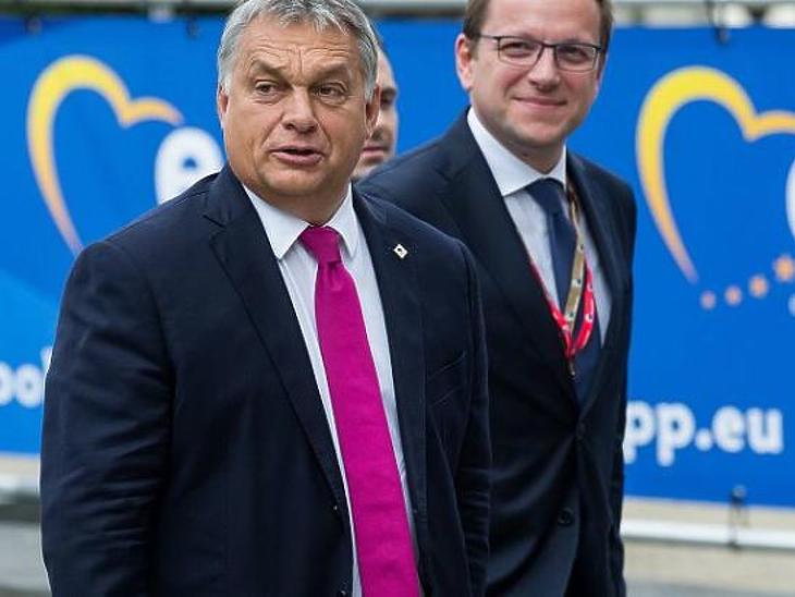 Orbán Viktor és Várhelyi Olivér. (MTI)  