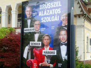 Fidesz-plakát, Révfülöp, 2024. április 20. 