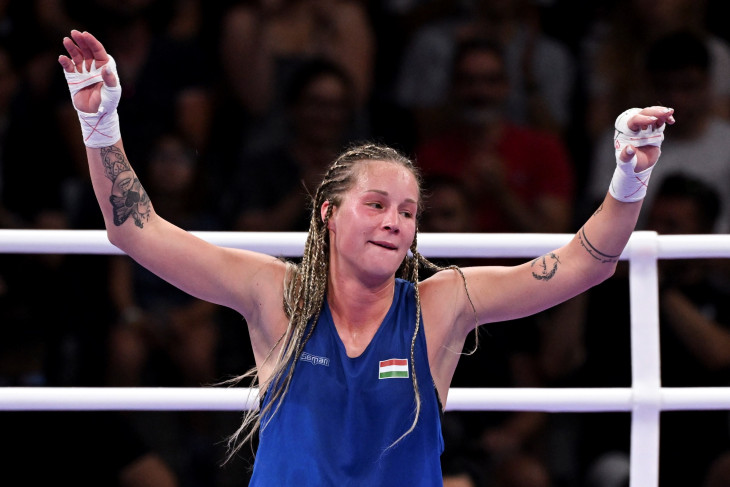 Hámori Anna Luca a női ökölvívók 66 kilogrammos súlycsoportjának szombati negyeddöntője után