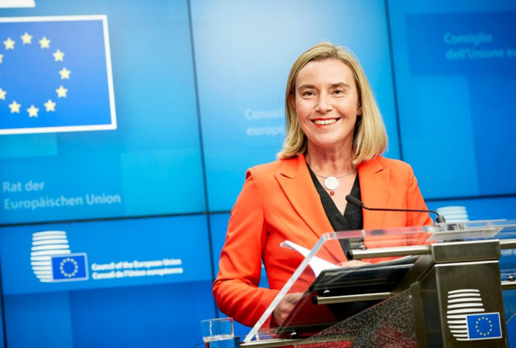 Federica Mogherini 2019-ben még külügyi főképviselői minőségében