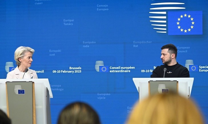 Ursula von der Leyen és Volodimir Zelenszkij. Fotó: Twitter/@vonderleyen
