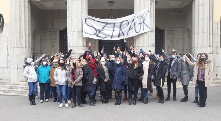 20 ezer pedagógus sztrájkolt hétfőn (Fotó: Pedagógusok Demokratikus Szakszervezete / Facebook)