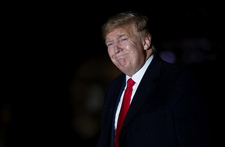 Donald Trump elnök 2020. január 22-én a Fehér Háznál. (Fotó: EPA/Kevin Dietsch)