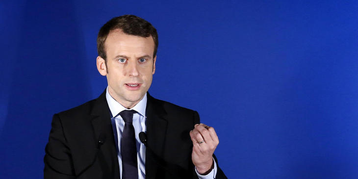 Macron nem gyáva. Fotó: MTI