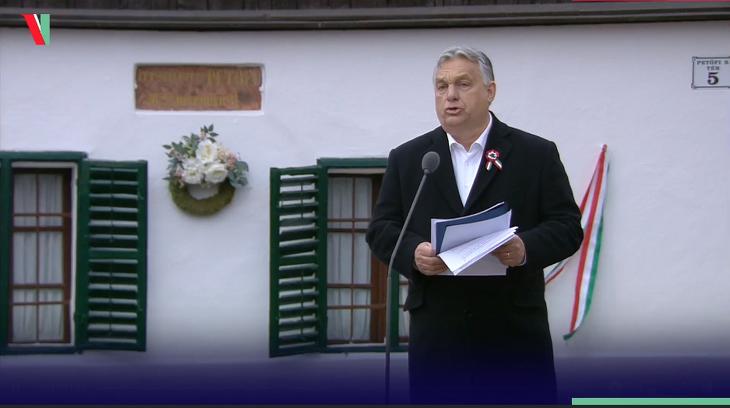 Március 15-én Kiskőrösön mondott beszédet Orbán Viktor. Fotó: Facebook
