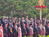 Pekingi parádé: az első sorban Putyin és Kim Dzsongun, hátul Szijjártó Péter  