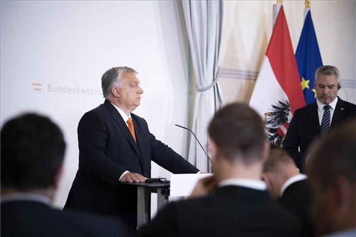 Minderről Bécsben beszélt Orbán Viktor. Fotó: MTI/Miniszterelnöki Sajtóiroda 