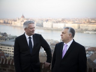 Mathias Cormann OECD-főtitkár és Orbán Viktor miniszterelnök. Fotó: MTI / Miniszterelnöki Sajtóiroda / Benko Vivien Cher
