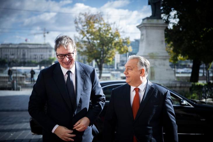 Aleksandar Vucic és Orbán Viktor Budapesten. Fotó: Miniszterelnöki Sajtóiroda/Fischer Zoltán/ MTI