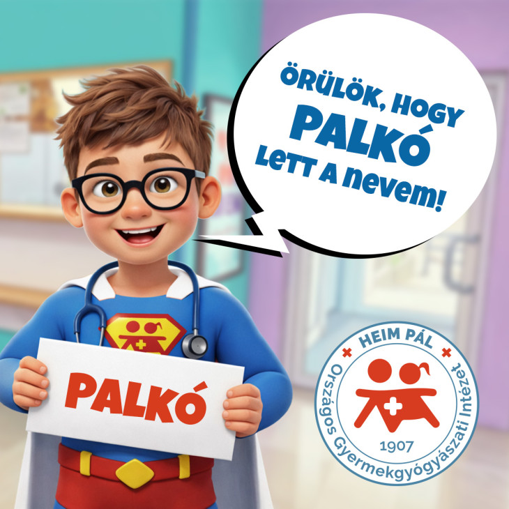 Ő itt PALKÓ, a Heim Pál Gyermekkórház digitális barátja