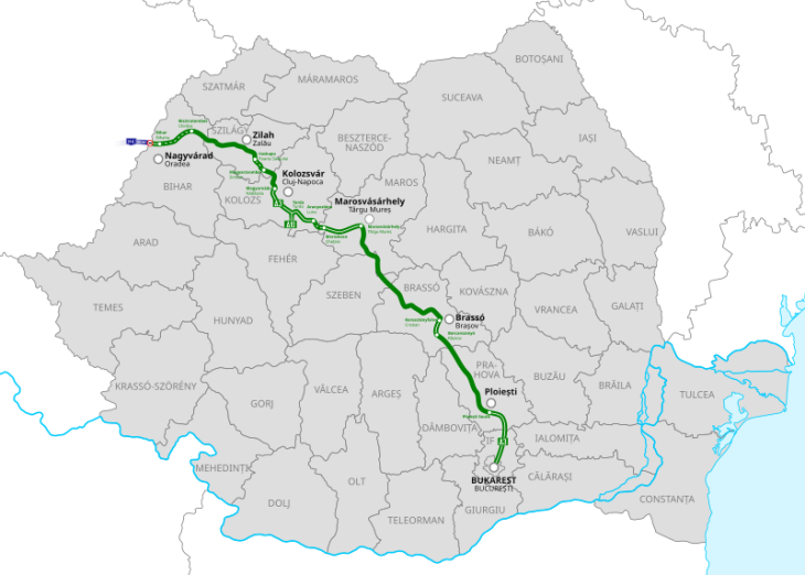 Az A3-as autópálya Észak-Erdélyen keresztül köti össze hazánkat Bukaresttel