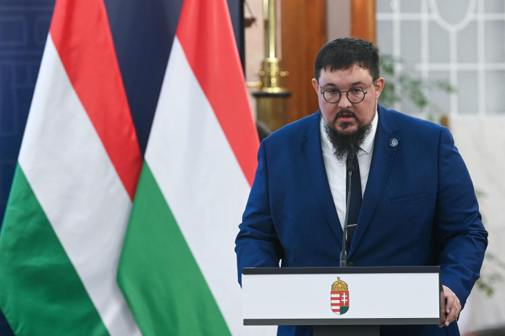  Szolnoki Szabolcs, az NGM technológiáért felelős helyettes államtitkára az űripari szakmai napon 2025. április 11-én