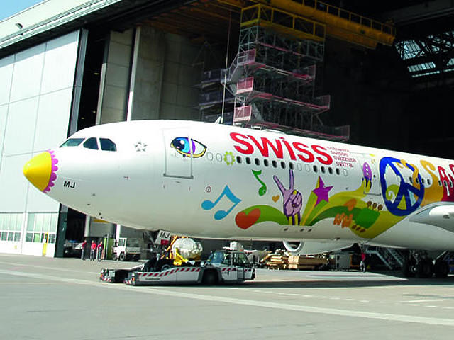 A Swiss Air összemázolt repülője