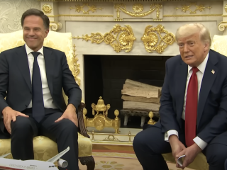 Mark Rutte NATO Secretary General with  US President Donald Trump
