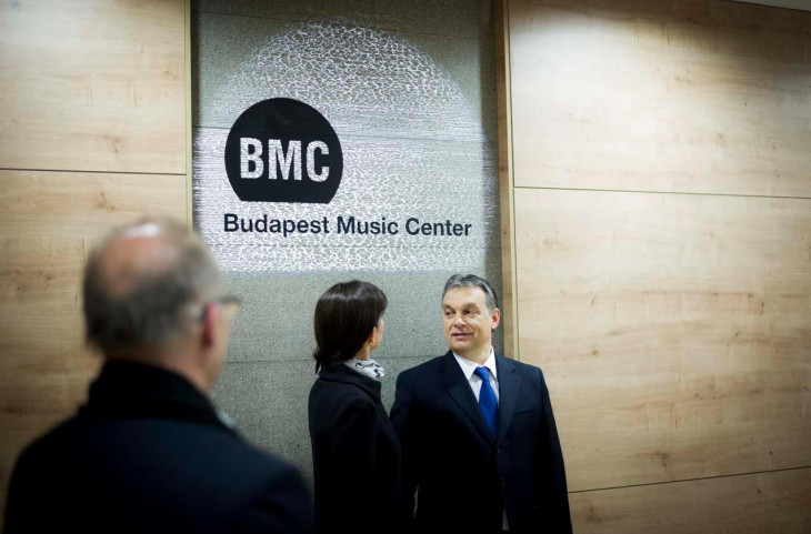 Orbán Viktor a Budapest Music Center átadásán 2013 márciusában