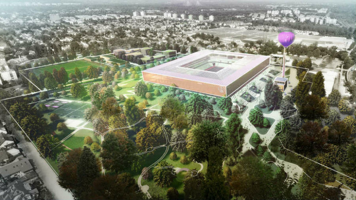 Az Újpest új stadionjának látványterve