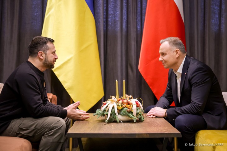 Volodimir Zelenszkij és Andrzej Duda találkozója. Fotó: Kancelaria Prezydenta / Twitter