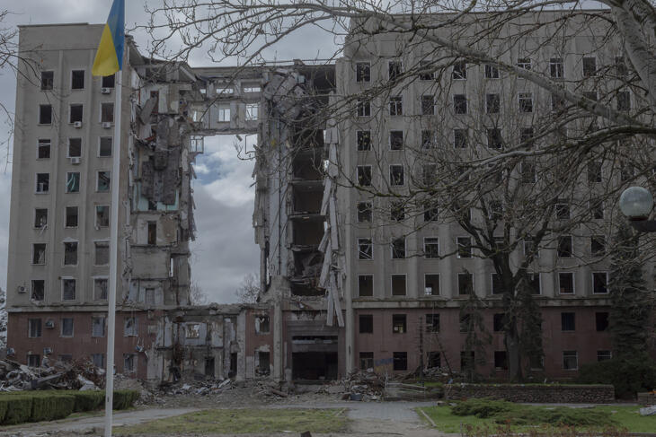 Szétlőtt ház Ukrajnában. Korábbi kép Depositphotos