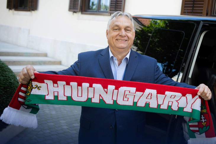 Orbán Viktor a magyar-német Eb-meccsre készülve 