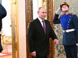 Vlagyimir Putyin a Kremlben 2025. március 13-án.