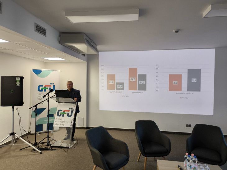 Czomba Sándor, a Nemzetgazdasági Minisztérium foglalkoztatáspolitikáért felelős államtitkárának előadása