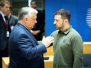 Orbán Viktor és Volodimir Zelenszkij Brüsszelben az EU-csúcson,  2024. június
