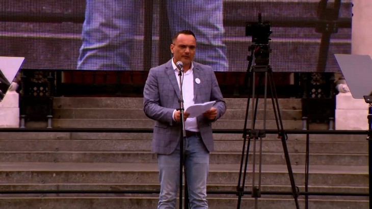 A DK-nál kiverte a biztosítékot Nagy Jánosnak Magyar Péter tüntetésén elmondott beszéde