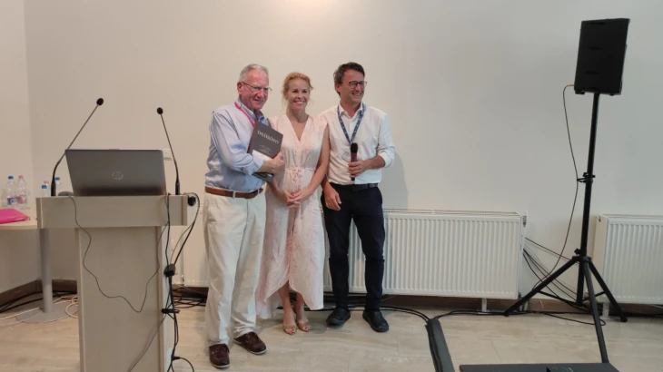 Prof Dr. Gab Kovacs, Vesztergom Dóra és férje, Novák Zoltán 2024. június 19-én az Onkológiai Intézetben