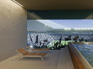 Luxus a köbön: Mészáros új stadionjában szaunából és jacuzziból is lehet meccset nézni