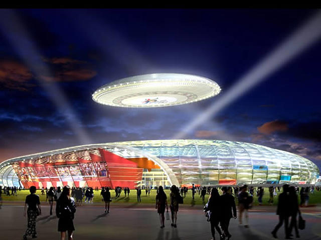 A pekingi olimpia stadionjainak látványtervei