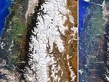 Alig hull hó az Andokban, veszélyben a hegység közelében élők vízellátása