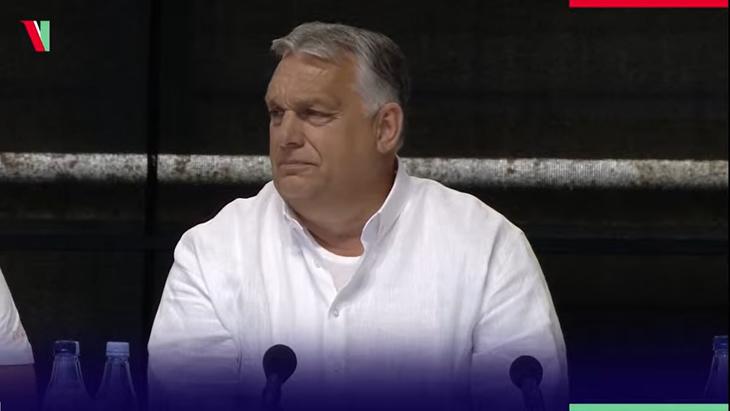 Orbán Viktor tusnádfürdői beszédén. Fotó: Youtube