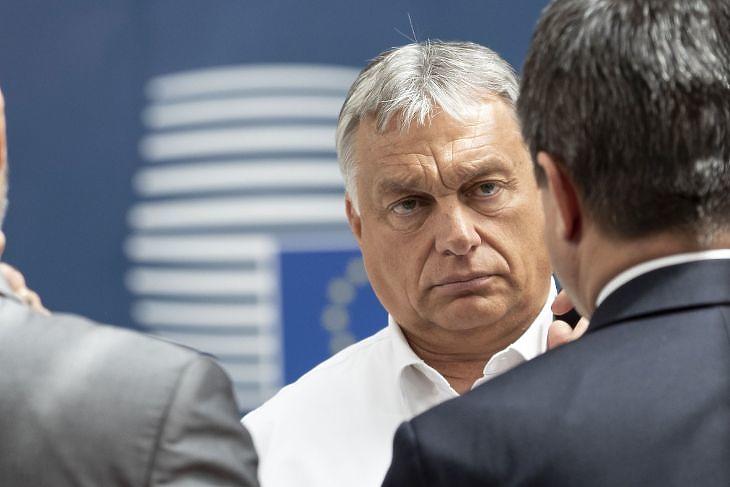 Orbán Viktor az EU-csúcson Brüsszelben 2020. július 19-én.  (Fotó: Európai Tanács)