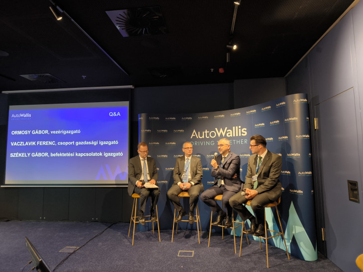 Az AutoWallis vezérkara a cég által szervezett Befektetői napon