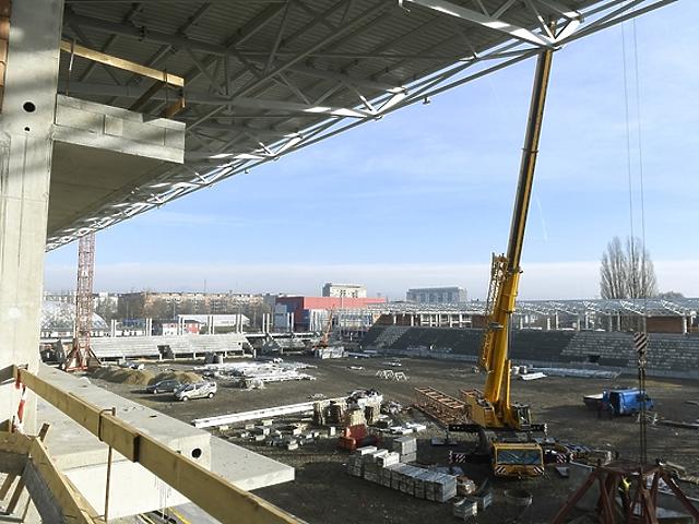 Így nézett ki a Vasas-stadion 2018 január elején. (MTI Fotó: Bruzák Noémi)
