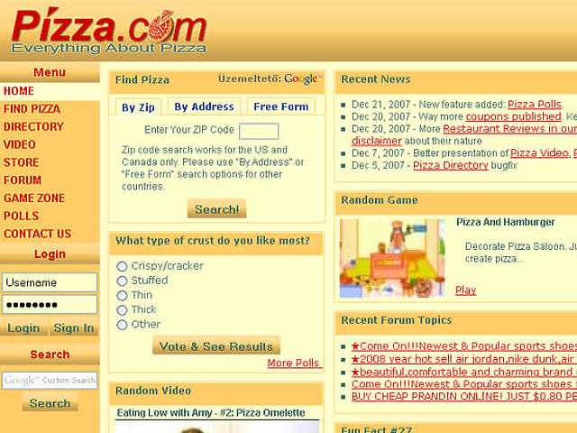 6. Pizza.com - 2,6 millió dollár