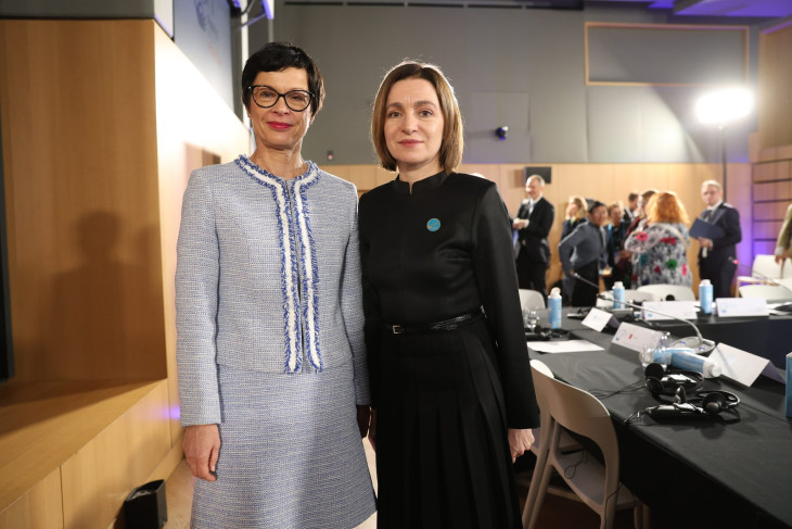 Marta Kos Maria Sandu moldovai minisztrerelnökkel