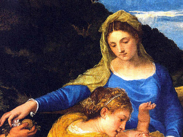 Mária gyermekével (képrészlet)