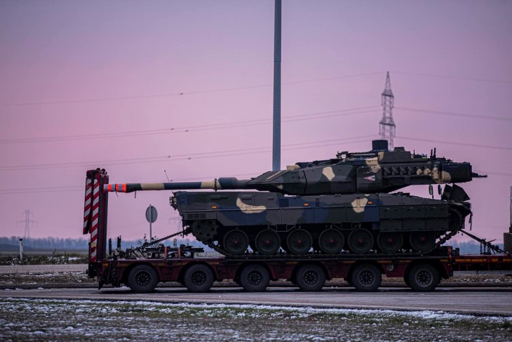 A Magyar Honvédség egy korábban kapott Leopard harckocsija
