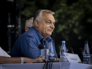 Orbán Viktor miniszterelnök előadást tart a 34. Bálványosi Nyári Szabadegyetem és Diáktáborban az erdélyi Tusnádfürdőn 2025. július 26-án
