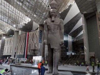 A Nagy Egyiptom Múzeum, Giza. Fotó: Mohamed El-Shahed/AFP/Getty Images