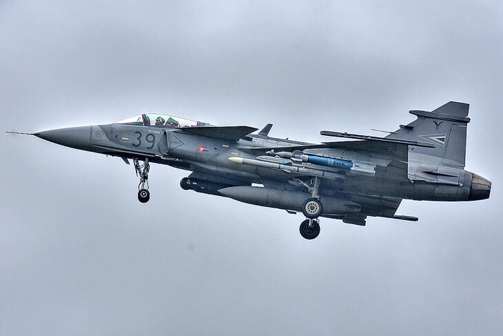 A magyar légierő egyik JAS-39-es Gripenje